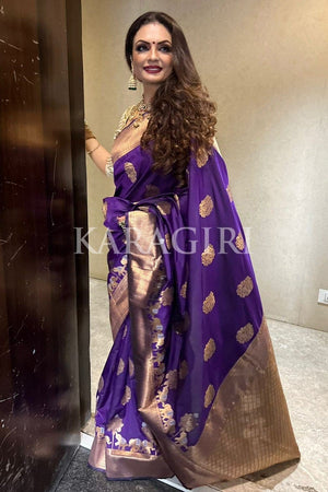 Buy Light Purple Color Ruffle Saree Online on Fresh Look Fashion