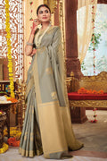 Banarasi Saree Oyster Gold Zari Butta Woven Banarasi Saree saree online