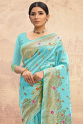 Banarasi Saree Sky Blue Banarasi Saree saree online