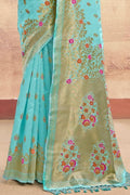 Banarasi Saree Sky Blue Banarasi Saree saree online