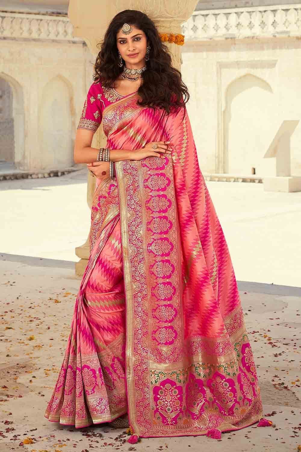 Buy Zenith Blue Brasso Saree online-Karagiri