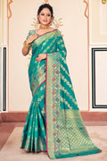 blue banarasi saree