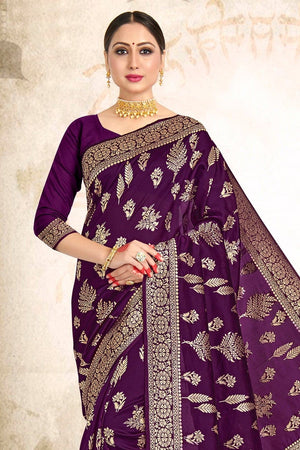 Purple Color Organza Silk Saree - Pavani Collection Yf#23948 at Rs 5560.00  | ऑर्गेंजा साड़ी - Ozone Shield, Mumbai | ID: 2851232210191