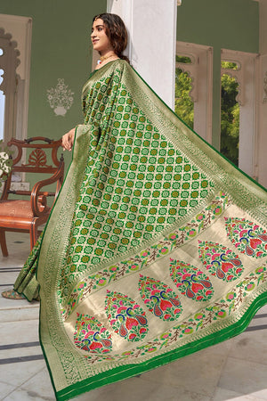 Green Banarasi Saree