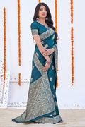 blue saree