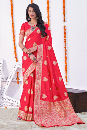 Pink Banarasi Saree