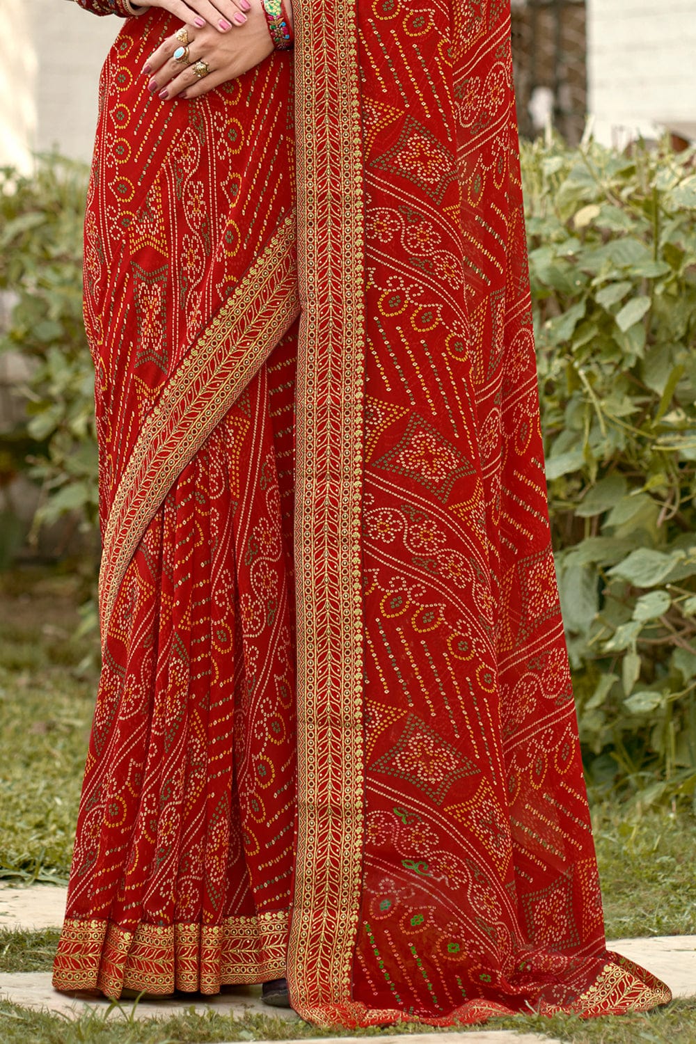 Jaipuri Bandhej Saree Online in India