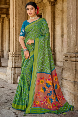 Green Brasso Saree