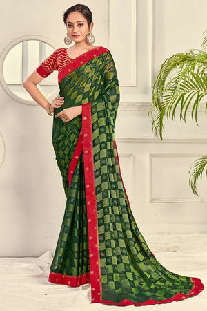 Green Brasso Saree