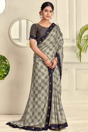 Grey Brasso Saree