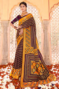 purple brasso saree