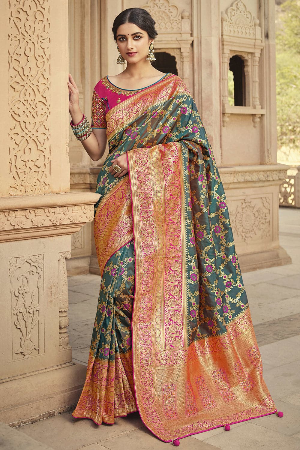 New Arrivals | $39 - $52 - Mustard Tissue Brasso Saree and Mustard Tissue  Brasso Sari Online Shopping