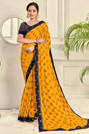 Yellow Brasso Saree