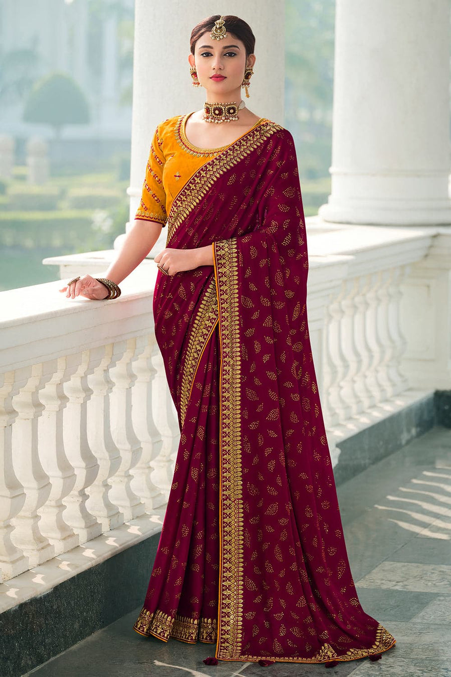 Chiffon Saree - Buy Stylish Chiffon Sarees online - Karagiri