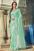 Chikankari Saree Light Aqua Green Chikankari Saree saree online