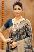 blue cotton saree