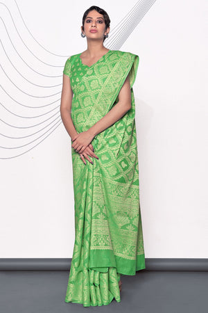 Green Cotton Saree