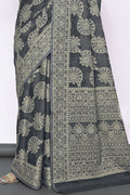 Grey Cotton Saree