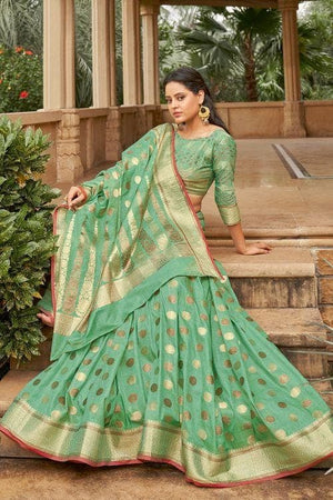 Ivy Wine Green Cotton Saree