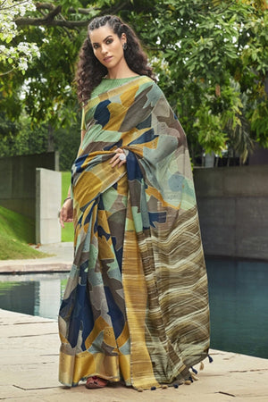 Multicolour Cotton Saree