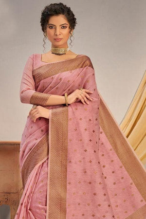 Orchid Pink Cotton Saree