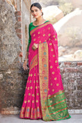 pink cotton saree