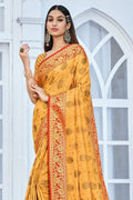 Cotton Saree Tuscany Yellow Cotton Saree saree online