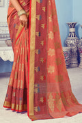 Cotton Saree Watermelon Pink Cotton Saree saree online