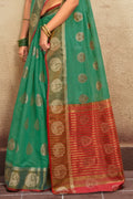 green saree, fancy saree