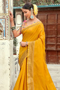 yellow saree