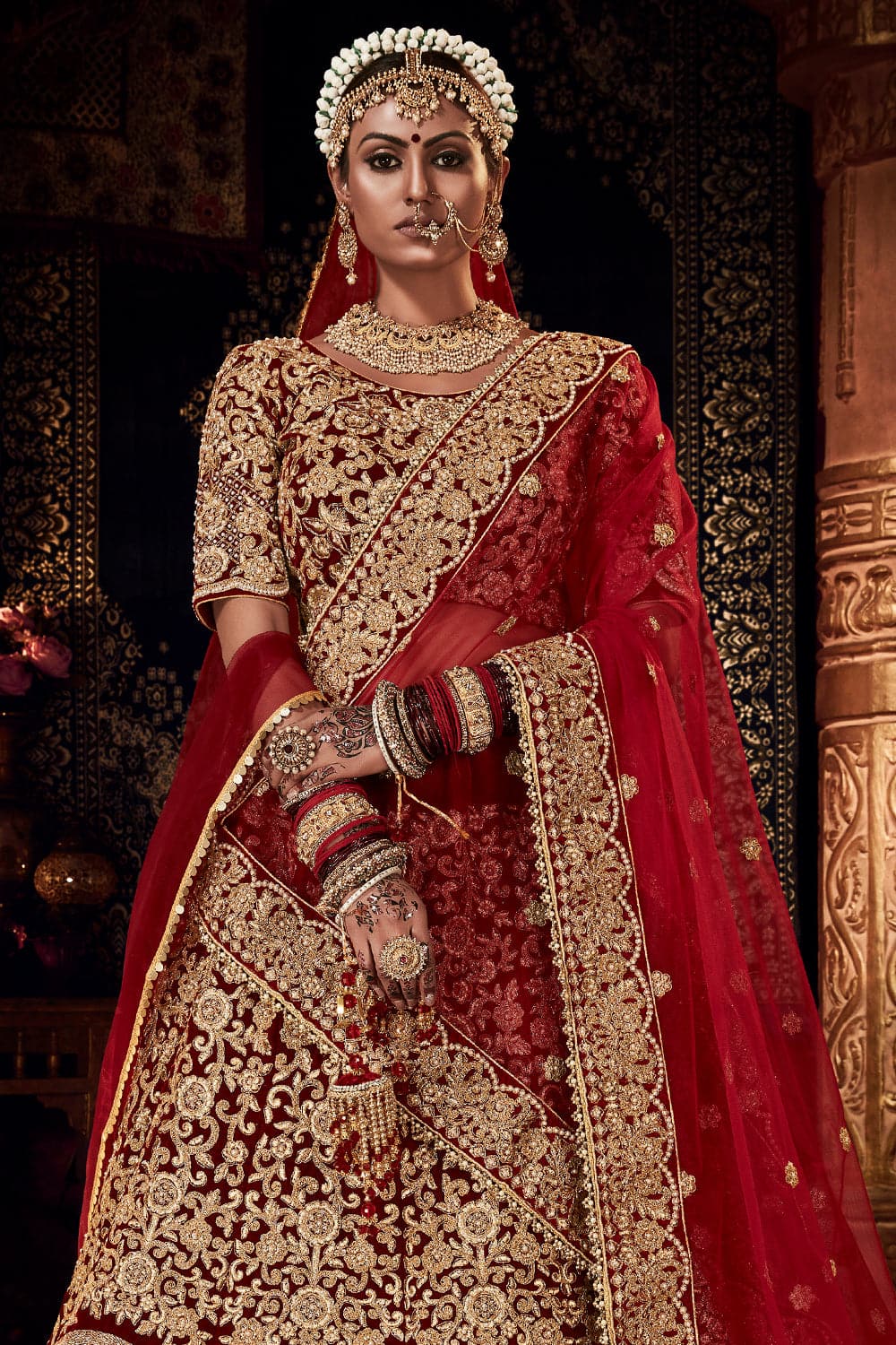 Royal Plum - Embroidered Designer Bridal Lehenga | Khushboo Baheti