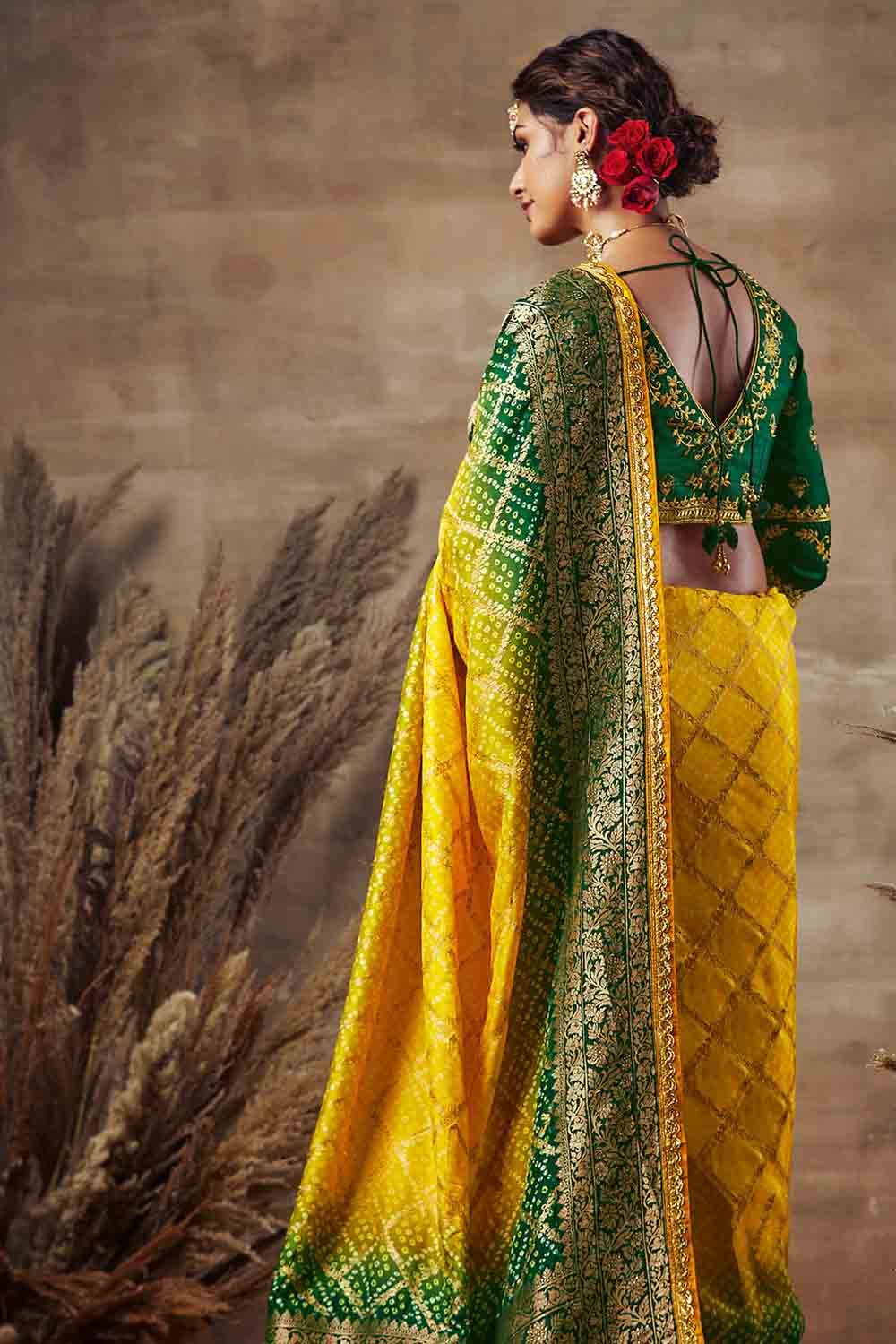 Bandhani Sarees - Buy Latest Collection of Bandhani Sarees for Women online  2024