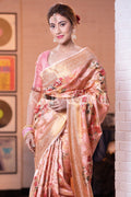 Digital Print Saree Apricot Orange Digital Print Saree saree online