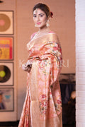 Digital Print Saree Apricot Orange Digital Print Saree saree online