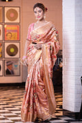 Digital Print Saree Apricot Orange Digital Print Saree saree online