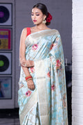 Digital Print Saree Celeste Blue Digital Print Saree saree online