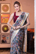 Digital Print Saree Essex Blue Digital Print Saree saree online