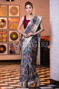 Digital Print Saree Essex Blue Digital Print Saree saree online