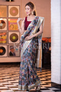 Digital Print Saree Essex Blue Digital Print Saree saree online