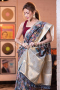 Digital Print Saree Essex Blue Digital Print Saree saree online