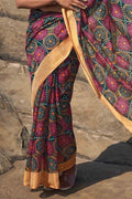 Digital Print Saree Green and Pink Digital Print Saree saree online