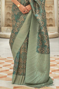 Digital Print Saree Jade Green Digital Print Saree saree online