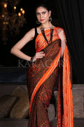 Digital Print Saree Jet Black Digital Print Saree saree online