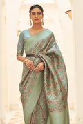 Digital Print Saree Light Green Digital Print Saree saree online