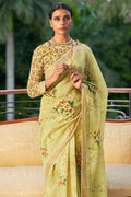 Digital Print Saree Lime Green Digital Print Saree saree online