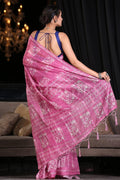 Digital Print Saree Magenta Pink Digital Printed Saree saree online