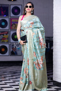 Digital Print Saree Mint Green Digital Print Saree saree online