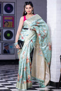 Digital Print Saree Mint Green Digital Print Saree saree online