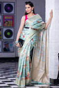 Digital Print Saree Mint Green Digital Print Saree saree online