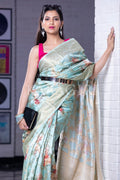 Digital Print Saree Mint Green Digital Print Saree saree online